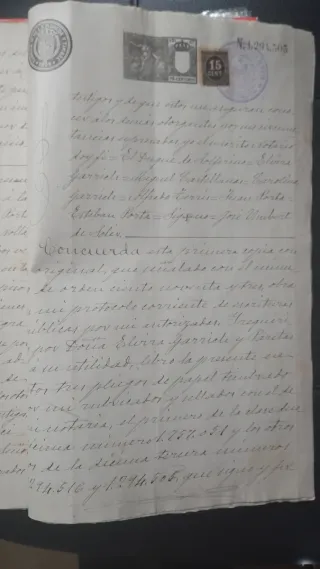 Manuscrito escritura 1899 Notaría Soler