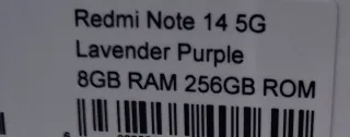Xiaomi Redmi Note 14 5G 256GB Morado