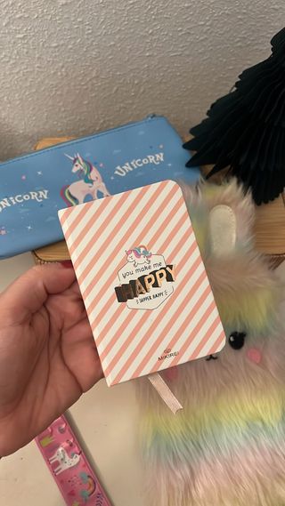 Lote de 3 artículos de papelería unicornio