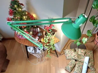 Lámpara flexo vintage años 70 metal y plástico