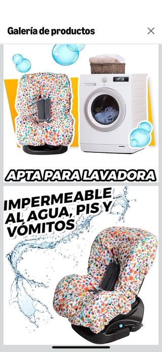 Funda impermeable para silla de coche bebé