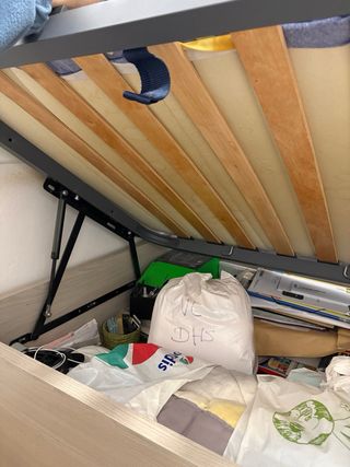 Cama individual con canapé y colchón