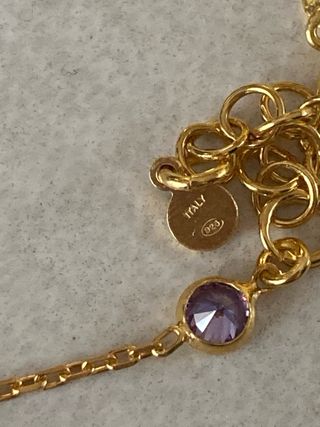 Bracciale in Argento 925 dorato e zirconi naturali