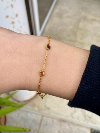 Bracciale in Argento 925 dorato e zirconi naturali