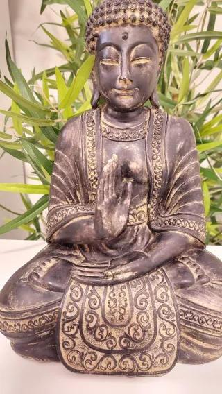 Figura Buda Gautama en posición Abhaya Mudra 25cm