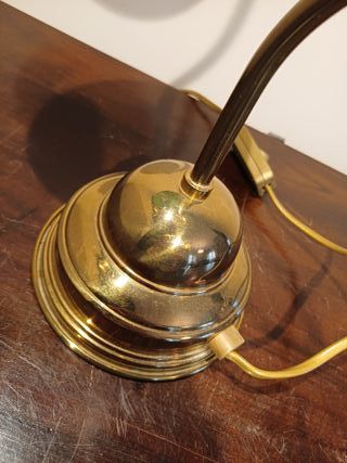 Lampada da tavolo bronzo e vetro verde