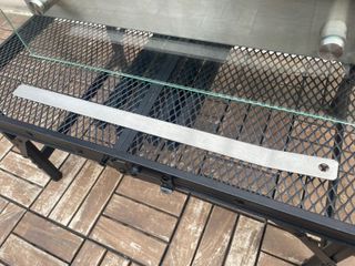 Estufa chimenea alcohol cristal y metal