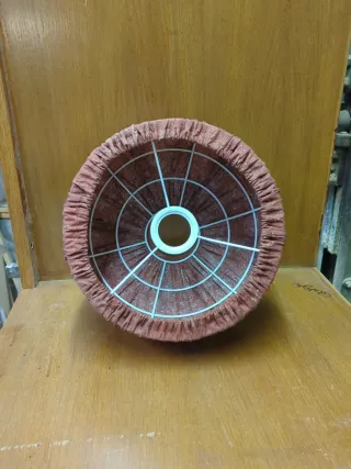 Pantalla de lámpara de tela plisada, circular