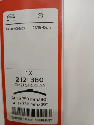 Limpiaparabrisas Ford Galaxy S-Max