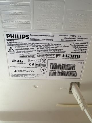 Televisor Philips Blanco. 24 pulgadas