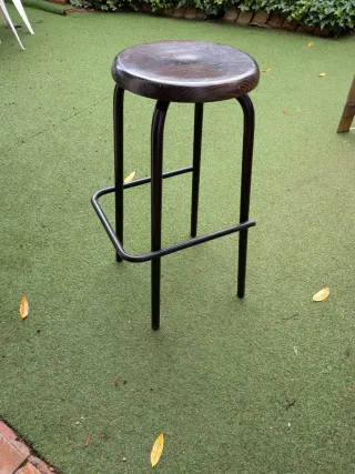 Taburete alto madera y metal