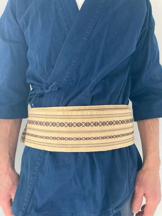 Kimono Japonés Beige y Marrón