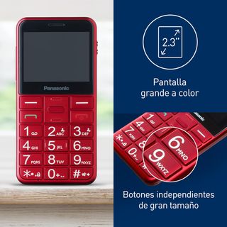 Panasonic KX-TU155EXRN Teléfono Móvil para Mayores