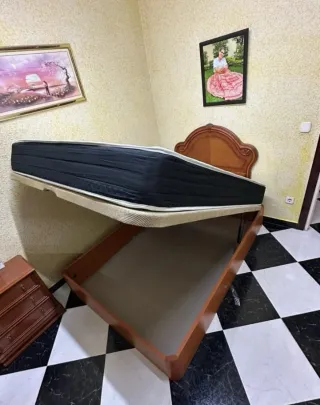 Canapé abatible con colchones viscoelástica