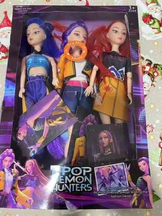 Muñecas K-Pop Pop Demon Hunters o huntrix cantan