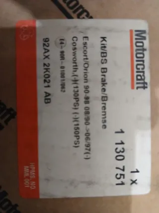 Pastillas Freno Motorcraft 92AX 2K021 AB