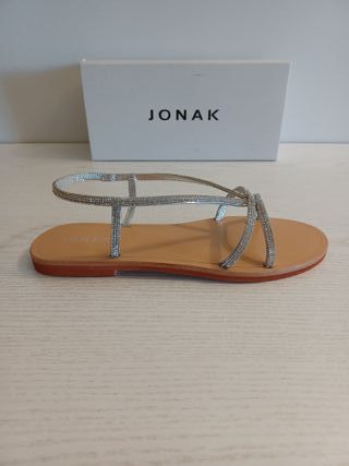 Sandalias JONAK 498-Wanda Talla 39 Plata