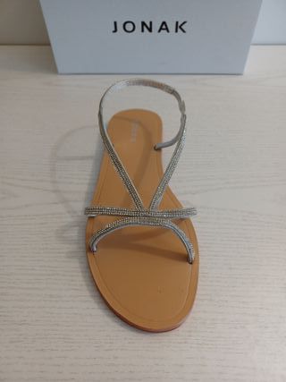 Sandalias JONAK 498-Wanda Talla 39 Plata
