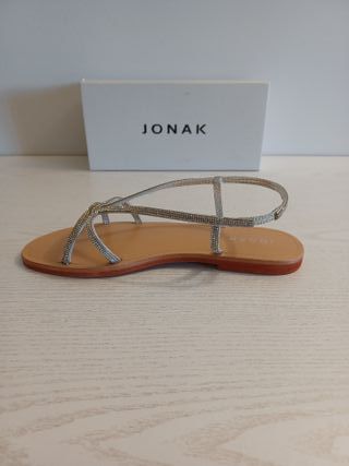 Sandalias JONAK 498-Wanda Talla 39 Plata