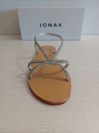 Sandalias JONAK 498-Wanda Talla 39 Plata