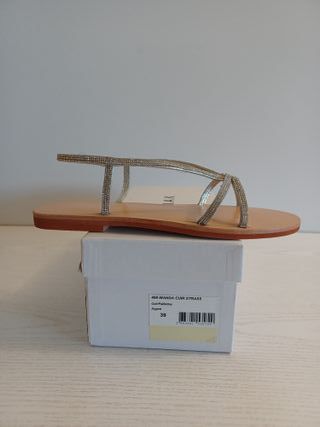 Sandalias JONAK 498-Wanda Talla 39 Plata