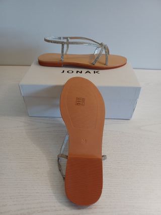 Sandalias JONAK 498-Wanda Talla 39 Plata