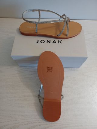 Sandalias JONAK 498-Wanda Talla 39 Plata