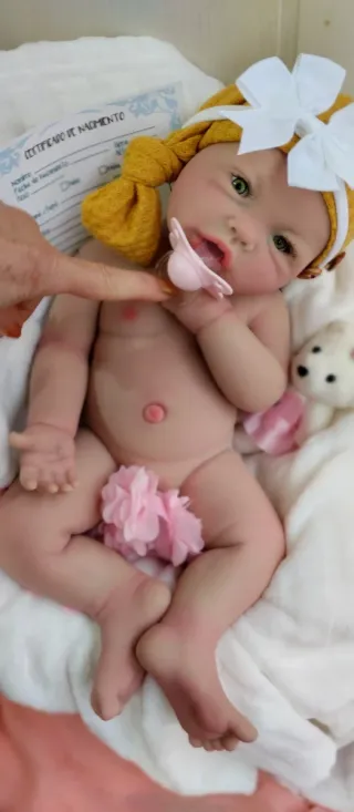 Muñeca Reborn Silicona Completa 44 cm y 2.700 gm