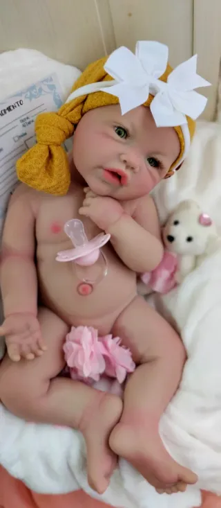 Muñeca Reborn Silicona Completa 44 cm y 2.700 gm