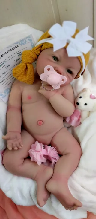 Muñeca Reborn Silicona Completa 44 cm y 2.700 gm