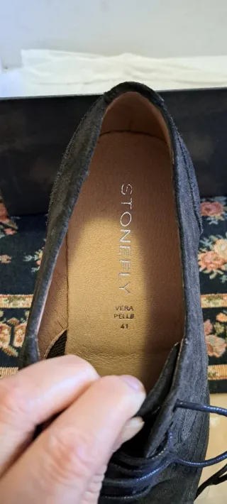 Scarpe Derby scamosciate uomo taglia 41