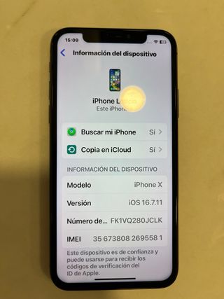 iPhone X Batería 100%