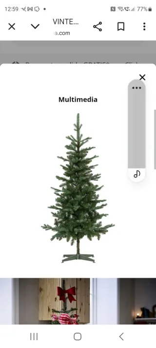 Árbol de Navidad 1.50m de ikea, SE VENDE S/ADORNOS