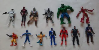 Figuras de acción: Power Ranger, Thor, Red Ranger