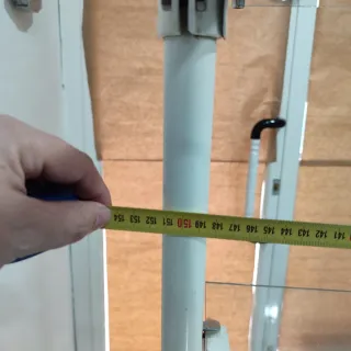 Vitrina expositor para escaparate cristal y metal