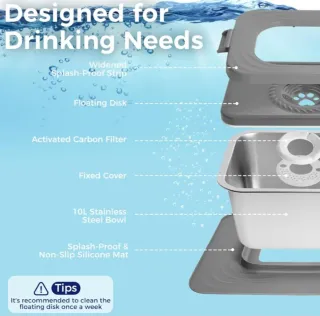 Bebedero Antigoteo Bostar Acero 10L Perro