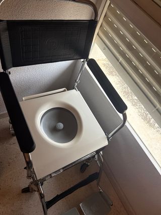 Silla de inodoro con ruedas