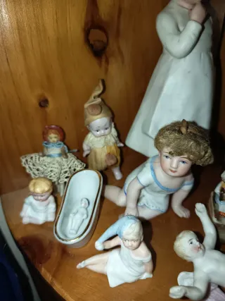 Lote de muñecas de porcelana antiguas