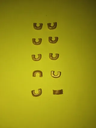 Playmobil Lote 10 Piezas pulseras color dorado