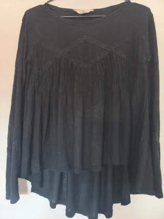 Blusa Ralph Lauren Negra Manga Larga