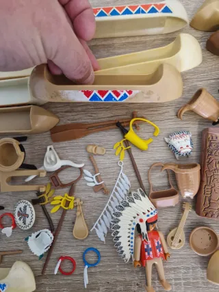 Lote Antiguo Figuras Indios Oeste Playmobil