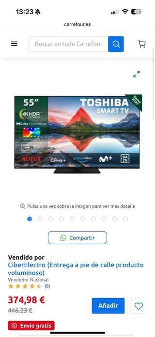 TV Toshiba 55” 4K UHD Smart TV