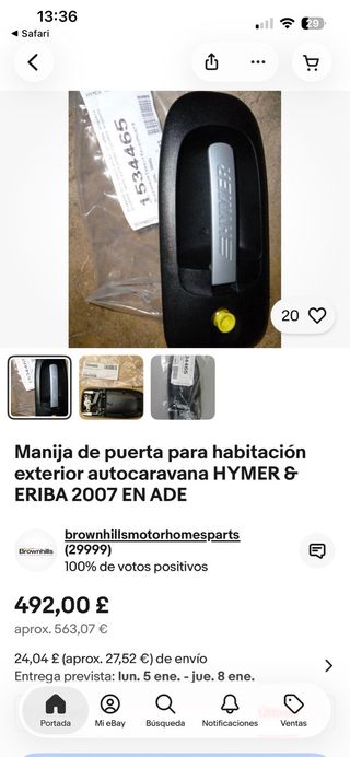 manilla puerta exterior hymer