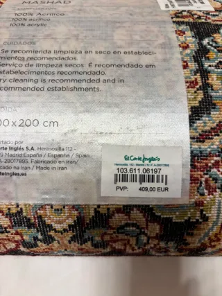 Alfombra redonda diseño floral