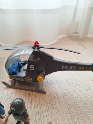 Playmobil Policía: Barco,Coche, Moto y Helicoptero