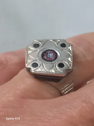 Anello Tuareg Argento e Ebano 18.5 mm