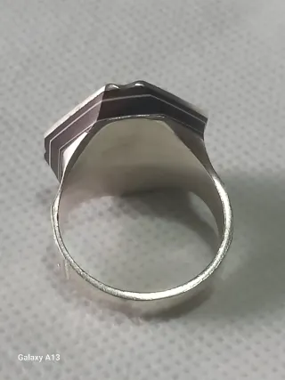 Anello Tuareg Argento e Ebano 18.5 mm