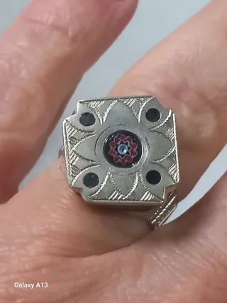 Anello Tuareg Argento e Ebano 18.5 mm