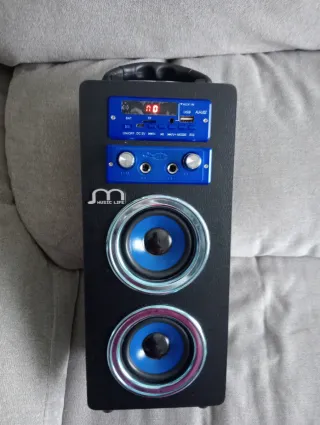 Altavoz Bluetooth MUSIC LIFE Negro/Azul