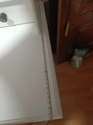 Tocador blanco de madera 70x40